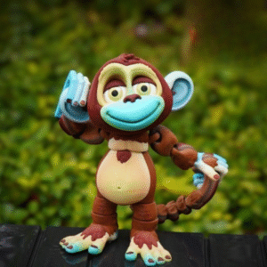 Flexi Factory Monkey, Banana & Tree – Articulated 3D Print Model