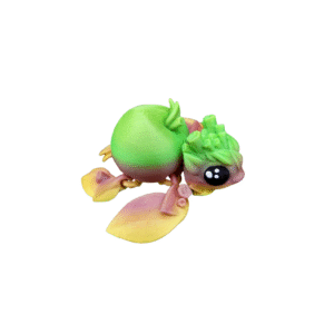 Apple Turtle | Articulated Flexi Fruit-Inspired Model | Print-in-Place 3D Turtle with Snap-Fit Head