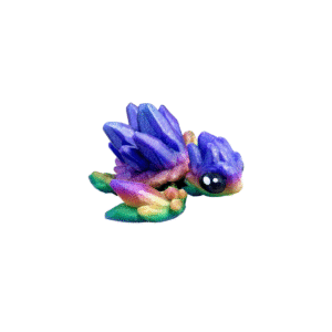 Gemstone Turtle | Articulated Flexi Jewel-Inspired Turtle | Print-in-Place 3D Model with Snap-Fit Head