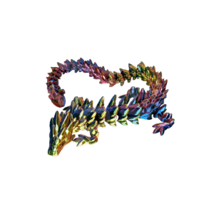 Gemstone Dragon | Articulated Flexi Fantasy Model | Print-in-Place 3D Dragon with Snap-Fit Head