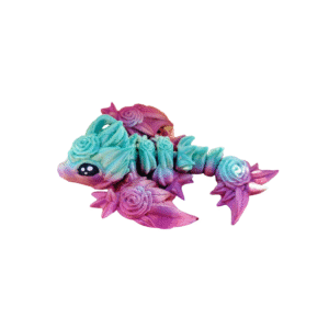 Tiny Rose Wyvern | Articulated Flexi Mini Dragon | Print-in-Place 3D Fantasy Model with Snap-Fit Head