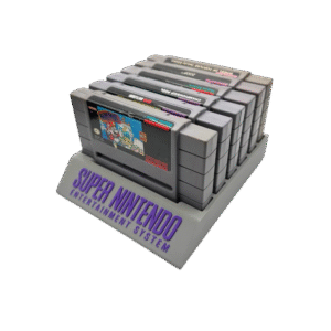 Super Nintendo (SNES) Video Game Holder – Retro Storage for Classic Cartridges