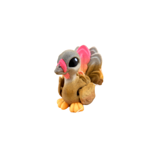 Tiny Turkey | Articulated Flexi Thanksgiving Toy | Print-in-Place 3D Model with Snap-Fit Head