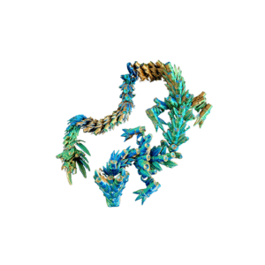 Bamboo Dragon | Articulated Flexi Model by Cinderwing3D × BambuLab | Print-in-Place 3D Dragon with Snap-Fit Head