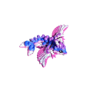 Tiny Heart Dragon | Articulated Flexi Fantasy Creature | Print-in-Place 3D Model with Snap-Fit Head