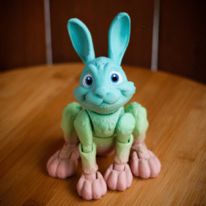 Bunny Rabbit Articulated Flexi Toy – Cute Print-in-Place Animal Figure
