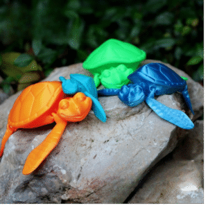 Cute Flexi Turtle – Articulated Print-in-Place 3D Model