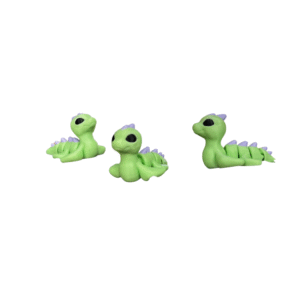 Lochness – Cinder Hatchling | Articulated Flexi Creature | Print-in-Place 3D Model with Snap-Fit Head