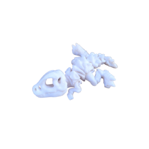 Tiny Skeleton T-Rex | Articulated Flexi Dinosaur Toy | Print-in-Place 3D Model with Snap-Fit Head