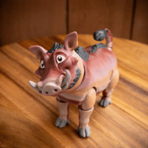 Warthog Articulated Fidget Toy – Print-in-Place Flexi