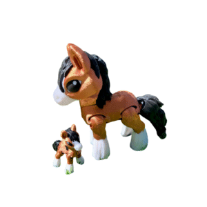 Adorable Articulated Axolotl – 3D Printed Flexi Toy with Snap-Fit Head | Tiny Horse
