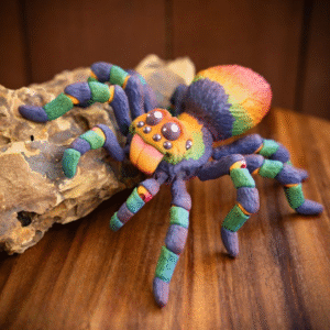Tarantula Articulated Figure – Snap-Fit Assembly, Cute Posable Flexi Spider