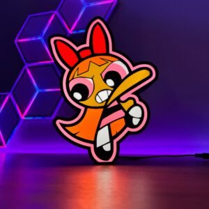 Blossom Power Puff Girls Collectible Glowing LED Display Light Box