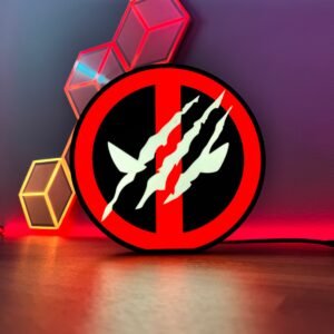 Deadpool and Wolverine Collectible Glowing LED Display Light Box