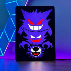 Gengar Haunter Gastly Pokemon Collectible Glowing LED Display Light Box