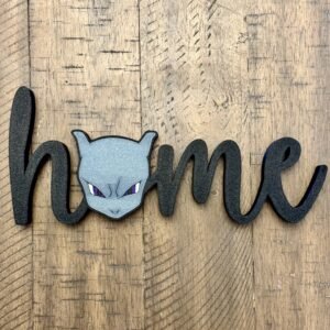 Mewtwo Deck Home Sign Collectible Home Decor Piece