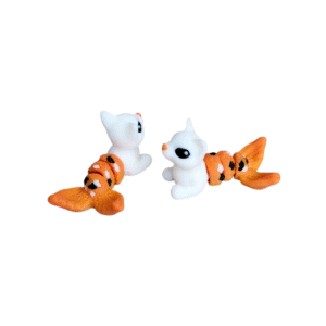 Purrmaid – Cinder Hatchling | Articulated Flexi Cat-Mermaid Toy | Print-in-Place 3D Model with Snap-Fit Head