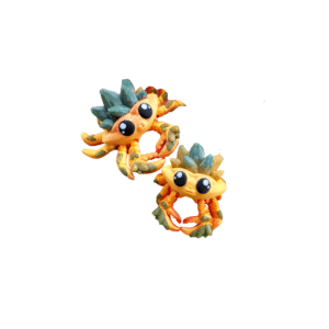 Tiny Crystal Crab | Articulated Flexi Sea Creature | Print-in-Place 3D Model with Snap-Fit Head