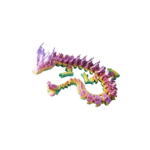 Woodland Dragon | Articulated Flexi Fantasy Creature | Print-in-Place Wiggle Pet with Snap-Fit Head