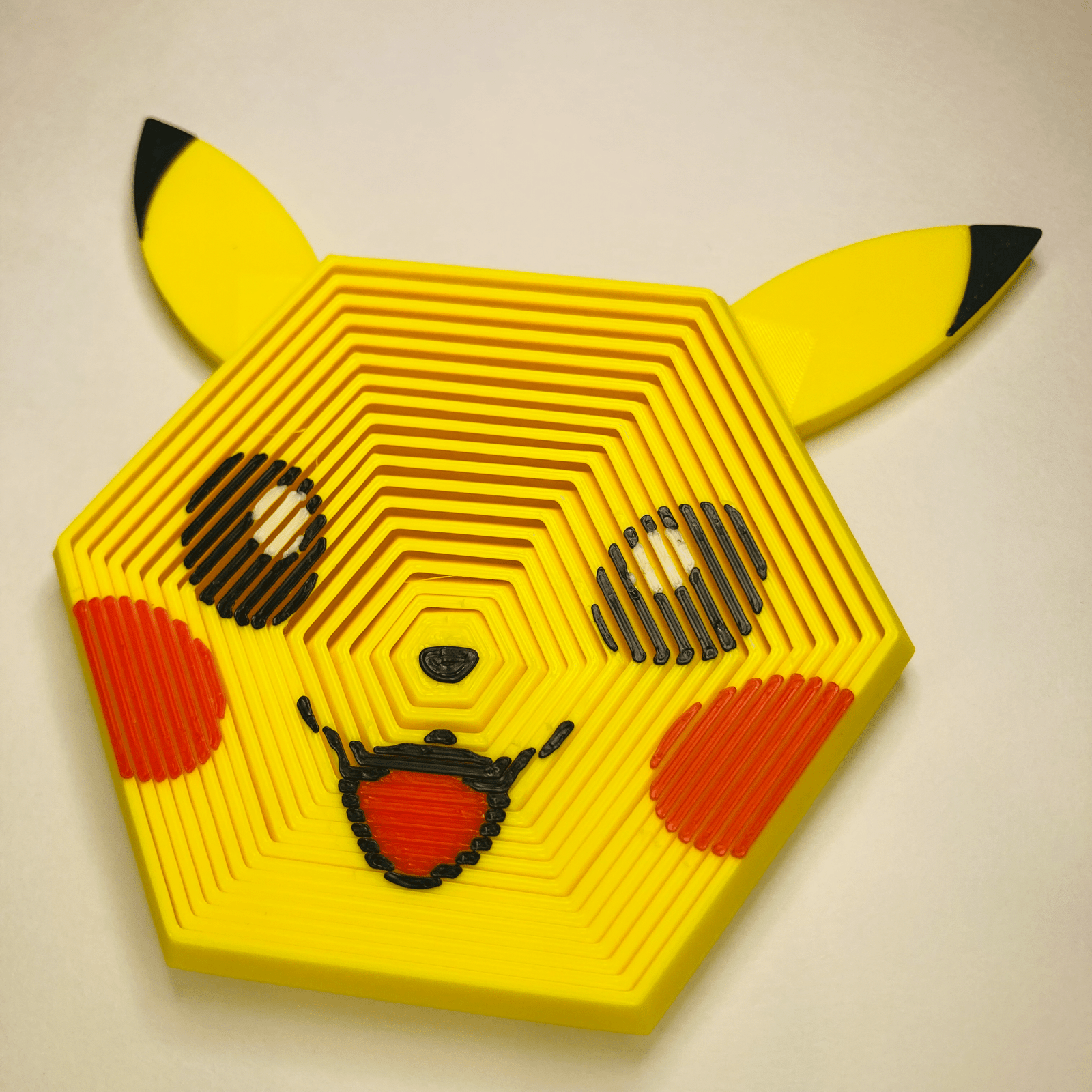 Pikachu Hexagon Fidget 3D Printed Fidget Toy Stress Relief Desk Sensory