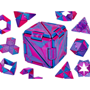 Origami Transforming Cube 3D Printed Fidget Toy Stress Relief Desk Sensory Cube