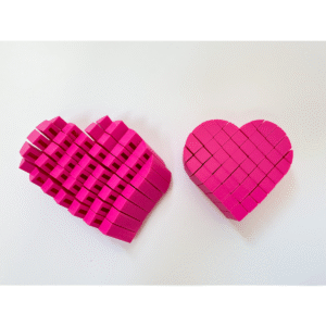 Pixel Heart Fidget 3D Printed Fidget Toy Stress Relief Desk Sensory