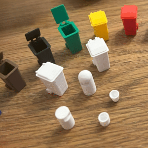 Garbage Can & Trash Can 1:64 Hotwheel Matchbox 3D Printed