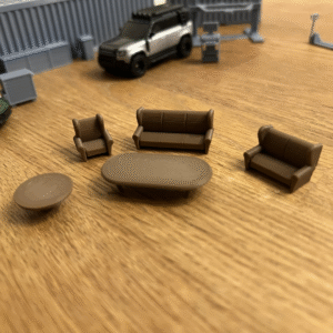 Oldschool Couch Set 1:64 Hot Wheels Matchbox Diorama 3D Printed