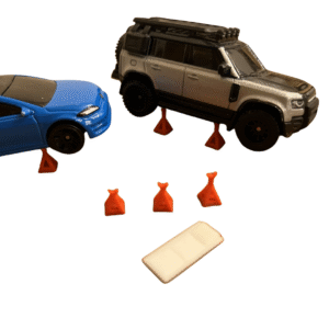 Jack Stand and Car Creeper 1:64 Hot Wheelss Matchbox 3D Printed