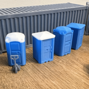 Mobile Toilet 1:64 for Hot Wheelss Matchbox Diorama 3D Printed