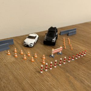 Barrier Set 1:64 for Hot Wheelss Matchbox Diorama 3D Printed