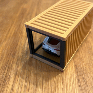Show Frame Backside for Container 1:64 Hot Wheels Diorama 3D Printed
