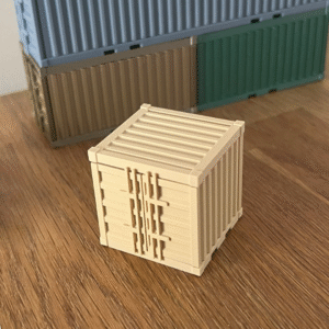 Mini Container 1:64 for Matchbox, Hotwheel and Co 3D Printed
