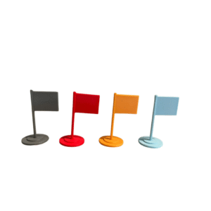 Flag and Base for Board Games 3D Printed Tabletop Marker Set Organizer Pieces